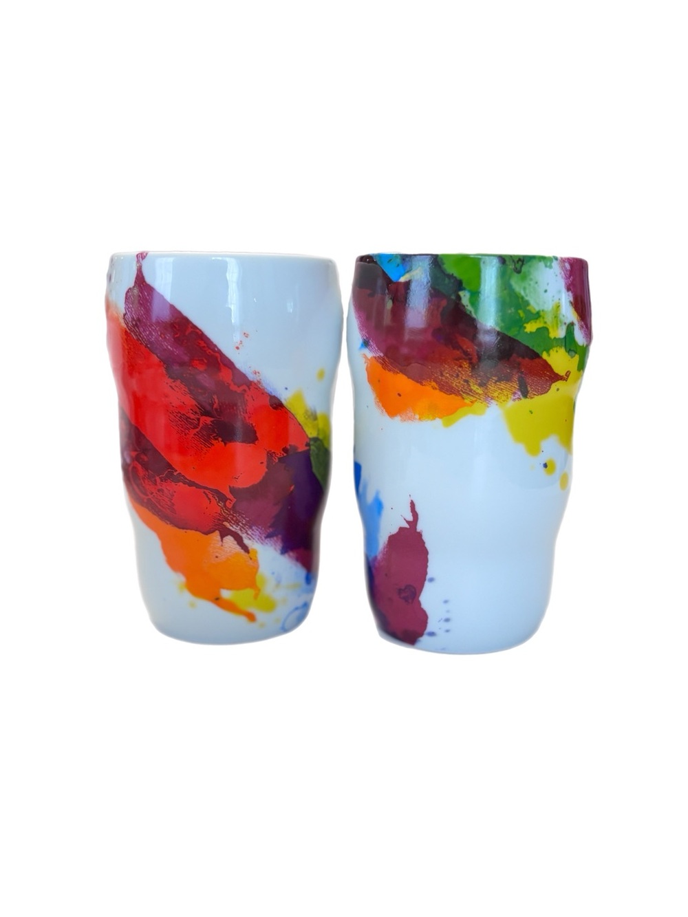 Konitz On Colour Handpainted Color Splash Ceramic Tumblers - Set of 2